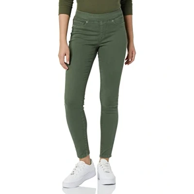 Immagine di Amazon Essentials Jeggings Elasticizzati con Elastico in Vita (Taglie Forti Disponibili) Donna, Verde Scuro, 54 Corto