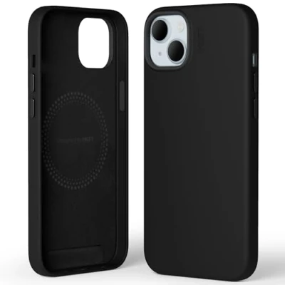 Immagine di MOFT Custodia Magnetica per iPhone 15 Plus Compatibile con MagSafe, Telefonica in Pelle Vegana MOVAS, Touch Sensation, Resistente a Graffi e Macchie, Facile da Pulire, Nero