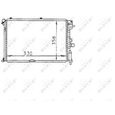 Immagine di NRF 58974 Radiatore motore Alluminio 532 348 40 Alette di raffreddamento saldate OPEL: Vectra A CC, Sedan