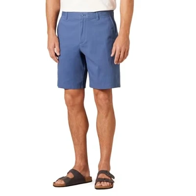 Immagine di Amazon Essentials Pantaloncini Chino Elasticizzati, Comodi e Aderenti da 23 cm Uomo, Blu Scuro, 29W