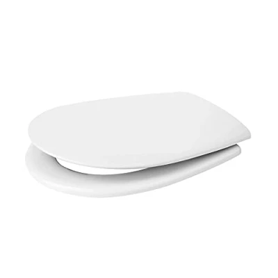 Immagine di Inbagno Copriwater Compatibile Ideal Standard Liuto, in Termoindurente Bianco, Completo di Cerniere Acciaio Cromo