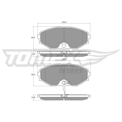 Immagine di TOMEX brakes TX 12 60 Kit pastiglie freno Assale anteriore con segnalatore acustico usura
