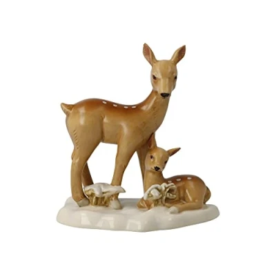Immagine di Goebel 66 704 47 1 Statuetta di cervo nella neve, in gres, altezza 14 cm