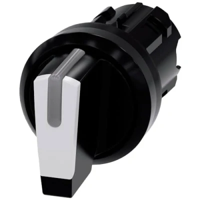 Immagine di Siemens 3SU10022BM600AA0 3SU1002 2BM60 0AA0 Interruttore a levetta Anello frontale in plastica Nero, Bianco 2 x 45 1 pz.