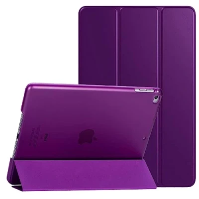 Immagine di PROTech Custodia con supporto magnetico per Apple iPad Air (1a generazione) A1474 A1475 A1476, funzione di accensione/spegnimento automatico, colore: viola