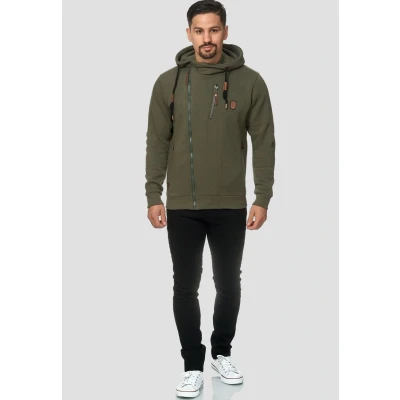 Immagine di Indicode Uomini Elm Hoodie Felpa con Cappuccio Army S
