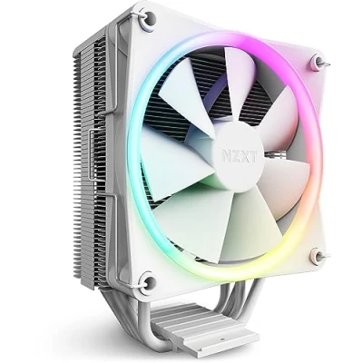 Immagine di NZXT T120 RGB Dissipatore ad aria per CPU RC TR120 W1 Tubi in rame conduttivo Cuscinetti fluidodinamici Compatibilità AMD e Intel Bianco