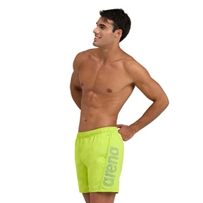 Immagine di arena Fundamentals Logo Boxer R Costume Uomo Mare e Piscina, da Bagno in Morbido Tessuto Riciclato ad Asciugatura Rapida, con Slip Interno Mesh