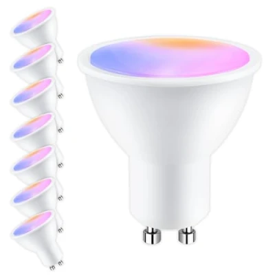 Immagine di ANTELA Lampadine LED WiFi GU10 5W, Dimmerabile, Controllo App con Alexa/Google Home, RGB&amp;2700K 6500K Bianco Freddo Caldo, 8PCS