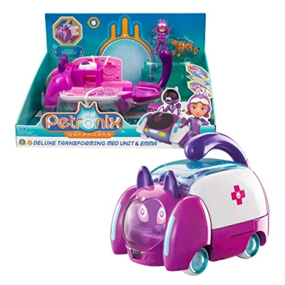 Immagine di Giochi Preziosi Petronix Defender Kitt 10, cucciolo con funzione 20cm e personaggio 7 cm. Giocattolo, action figure 20 cm, supereroe trasformabile per bambini dai 3 anni