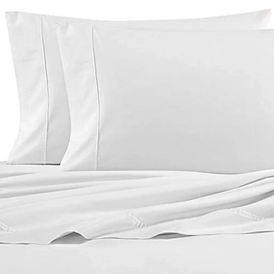Immagine di Nautica Cotton Percale Sheet Set, Full, White, Completo
