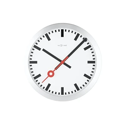 Immagine di NeXtime 3998ST Station Stripe Index Orologio da Parete, Bianco, 19 cm