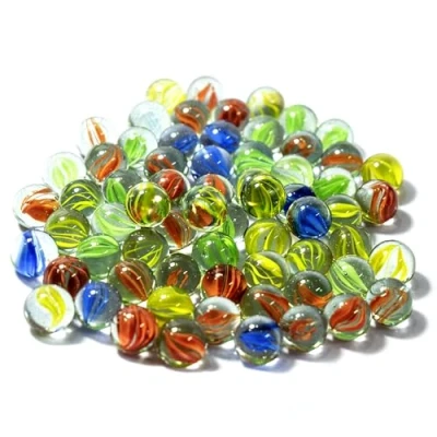 Immagine di ARSUK Biglie Di Vetro Marmi Per Bambini, Colorate Decorative, 15 16mm, Trasparente, Piccole, Spiaggia, Vasi (40 Colorate)