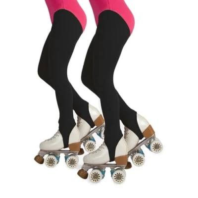 Immagine di CALZITALY Collant Skating Staffa Calze Con Ghetta Pattinaggio Bambina (IT, Età, 12 anni, Regular, 2 X Nero)