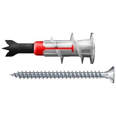 Immagine di fischer DuoBlade senza viti Tasselli per cartongesso autofilettanti appendere quadri foratura Supporto TV, Orologi Applicazione facile con cacciavite a punta PZ 2 (20 pz.)