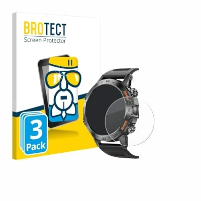 Immagine di brotect Pellicola Protettiva Vetro per Lemfo Smartwatch 1.39&quot; Protezione Schermo (3 Pezzi) [Durezza Estrema 9H, Chiaro]