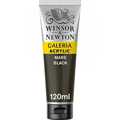 Immagine di Winsor and Newton Galeria Colore Acrilico Nero (Nero di Marte) 120 ml (Confezione da 1)