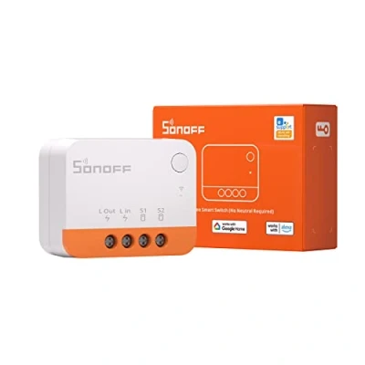 Immagine di SONOFF ZBMINIL2 Switch Interruttore Smart, Smart a 2 Vie, Compatibile con Alexa, Google Home, Home Assistant, ZigBee 3.0 Gateway Hub Richiesto, 6A/1440W (Nessun Cavo Neutro Richiesto)