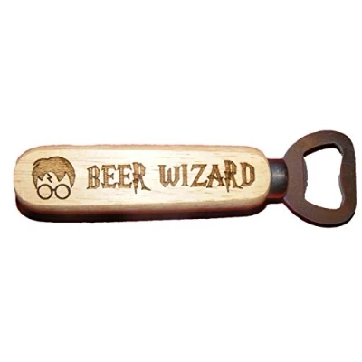 Immagine di FastCraft Apribottiglie con scritta &quot;Harry Potter&quot;, in legno, idea regalo