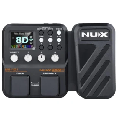 Immagine di NUX MG 101 Pedale multi effetto, 25 modelli classici di amplificazione, risoluzione IR 512 campioni, 46 effetti, facile streaming live