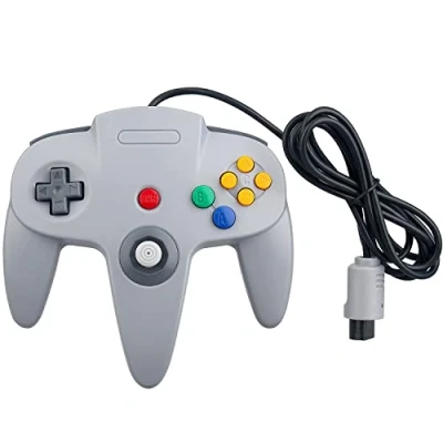 Immagine di OSTENT Cablata Controllore Gamepad Joystick Joypad Compatibile per Nintendo 64 N64 Console Videogioco Colore Grigio