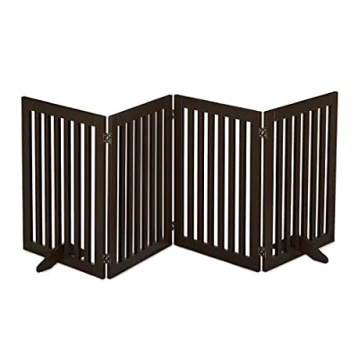 Immagine di Relaxdays Cancelletto per Bambini, Barriera Cani e Neonati, Recinzione Scale, Cancellino HxL: 70 x 206 cm, Marrone, MDF, 1 pz