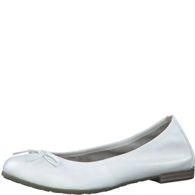 Immagine di MARCO TOZZI Ballerine Donna in Pelle con Fiocco, Bianco (Weiß), 40 EU