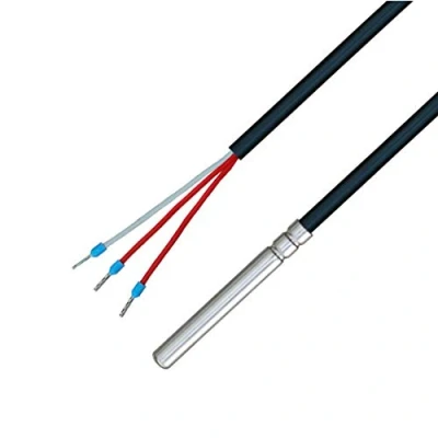 Immagine di iOVEO 035HP01310 PT100 Sonda di temperatura a 3 conduttori, con cavo in PVC fino 105C, 10 metri