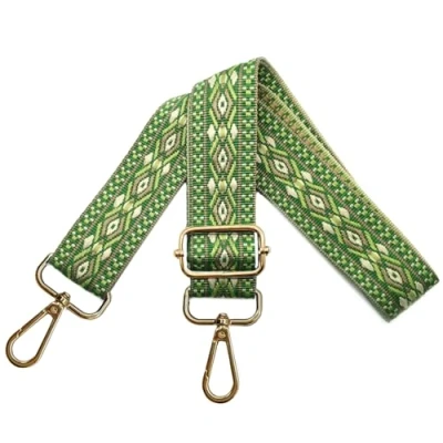 Immagine di Tracolla per Borsa Donna Regolabile, Cinghie Colorata, Tracolle Larga 3.8cm con Oro Moschettoni Crossbody Accessori, Verde, N47