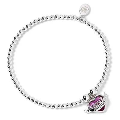 Immagine di Bracciale ufficiale Harry Potter in argento Sterling con ciondolo a forma di pozione d&#039;amore su sfera impreziosito da cristalli Swarovski®