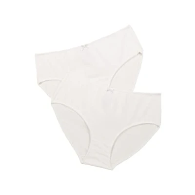 Immagine di Ulla Popken Slip, 2er Pack, Bianco (Weiss 20), 64 66 Donna