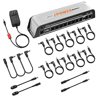 Immagine di Donner DP Z 9 v Chitarra Pedale Alimentazione 10 Uscita DC Isolata con Porta USB per V/12 V/18 Effetto 18 2000 m Ingresso
