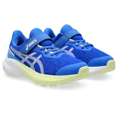 Immagine di Asics GT1000 13 Unisex Scarpe da corsa su strada per bambini, Taglia: 31.5, Illusion blue/white Tessuto / sintetico