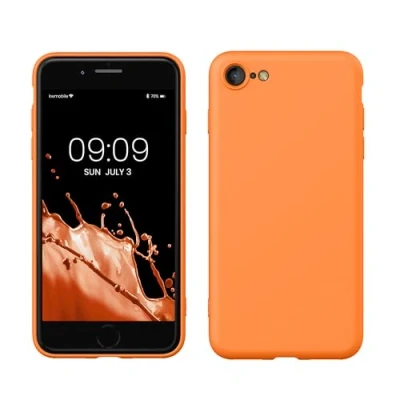 Immagine di kwmobile Custodia Compatibile con Apple iPhone SE (2022) / (2020) 8 7 Cover Back Case per Smartphone in Silicone TPU Protezione Gommata arancia fruttata