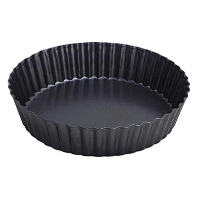 Immagine di webake Stampo Crostata con Padelle Antiaderenti Teglia per in Crosta Base Sciolta di Sollevamento Acciaio Color Argento, Rivestimento Antiaderente Ø 24 cm