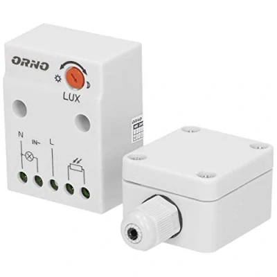 Immagine di ORNO CR 232 Interruttore Crepuscolare 10W 2300W IP65 Resistente All&#039;acqua 4 Tipi (Montaggio su superficie)