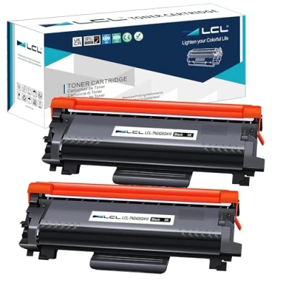 Immagine di LCL Cartucce di Toner Compatibile TN2420 TN 2420 TN2410 2410 3000 Pagine (2 Nero) Sostituzione per Brother HL L2350DW L2310D L2357DW L2375DW L2370DN 2370DW MFC L2710DN L2710DW