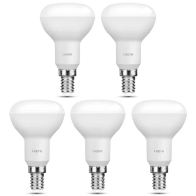 Immagine di Lepro Lampadine LED E14 Lampada Riflettore R50, 4,9W Equivalenti a 40W, 2700K Luce Bianca Calda, 470 Lumen Non Dimmerabile Faretto E14, Angolo del Fascio di 120 Confezione da 5