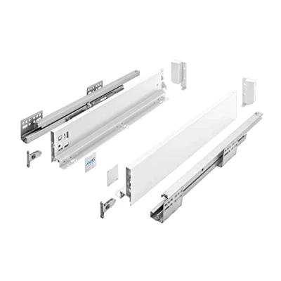 Immagine di GTV Guide per cassetti AXIS Pro, estraibili con estrazione, colore bianco, portata fino a 40 kg, sistema push to open, accesso libero, larghezza: 350 mm, altezza: 86 mm