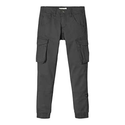 Immagine di Name it Nitbamgo REG R TWI CA M NMT NO Pantaloni cargo per bambini, Taglia: 134, Kangaroo