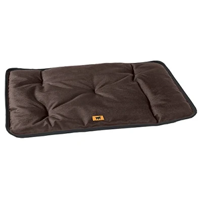 Immagine di Ferplast Cuccia Cane Cuscino Cani di Piccola Taglia Tessuto Antigraffio Lavabile in Lavatrice a 30 Materassino Impermeabile 57 x 38 3,5 cm.Marrone