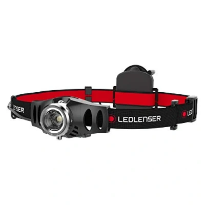 Immagine di Ledlenser H3.2 torcia frontale LED, messa a fuoco regolabile, orientabile, 120 lumen, dimmerabile in continuo, portata luminosa 100m, uso con 3 batterie AAA, da testa