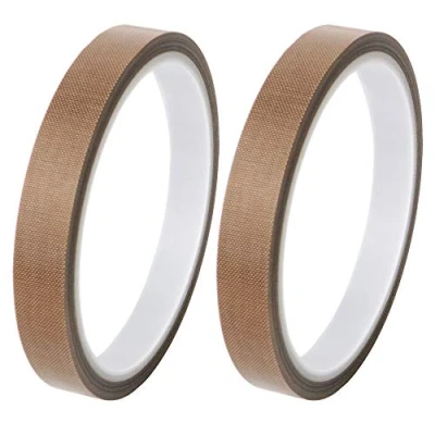 Immagine di GTIWUNG 2 Pz Alta Temperatura Nastro in PTFE, Temp Adesivo Fibra di Vetro, Teflon Vetro Adesivo, Resistente al Calore Fino a 300 ℃, Spessore 0.13 mm, Lunghezza 10 m