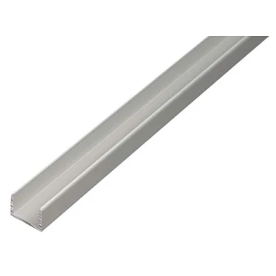 Immagine di Alberts 030708 Profilo a U autobloccante alluminio, anodizzato argento 1000 x 19,9 15 mm