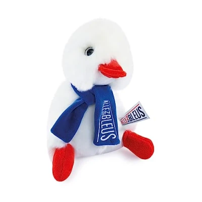 Immagine di Doudou et Compagnie Licence Jo Paris 2024 Giochi Olimpici e Paralimpici Vai I Blu Cocorico Bianco Sciarpa, Colore Blanc, 20 cm, JO2455
