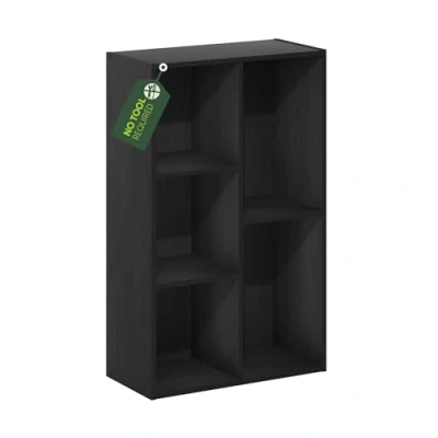 Immagine di Furinno Luder 5 Cube Scaffale aperto senza assemblaggio di attrezzi, Legno Nero