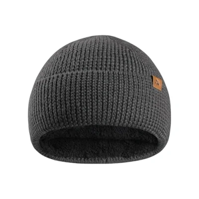 Immagine di DANISH ENDURANCE Cappello Beanie in Lana Merino con Fodera Pile, a Maglia, Invernale per Bambini, Ragazzi e Ragazze, Grey, One Size
