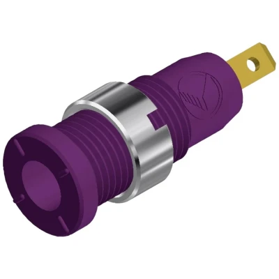 Immagine di SKS Hirschmann MSEB 2610 F 2,8 Au Presa di sicurezza da laboratorio verticale Ø perno: 2 mm Violetto 1 pz.
