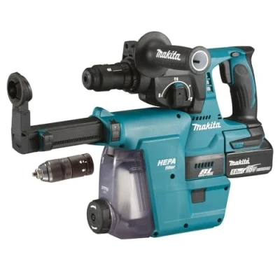 Immagine di Martello combinato a batteria SDS Plus Makita 18 V 5 Ah incl. caricabatterie