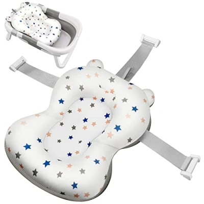 Immagine di Cuscino Vasca da Bagno Neonato Materassino Supporto Riduttore Bagnetto Baby 0 12 Mese Sedia Doccia Rete Antiscivolo Inferiore